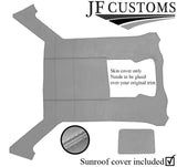 GREY STITCH D GREY SUEDE HEADLINER SUN ROOF COVER FOR BMW E30 81-92 SALOON