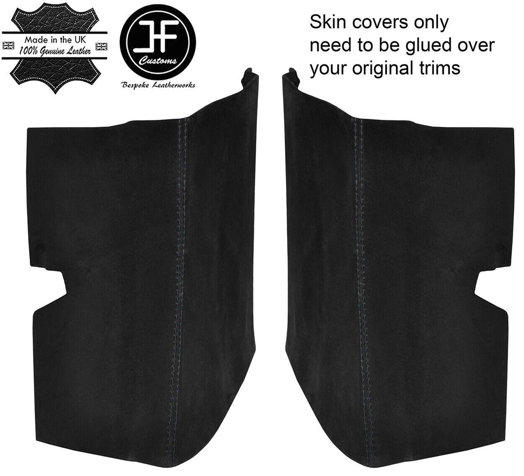 BLACK STITCH 2X REAR D PILLAR SUEDE COVER FOR MERCEDES VITO VIANO W639 04-12