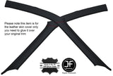 RED STITCHING 2X A POST PILLAR LEATHER COVERS FITS VW CORRADO 1988-1995