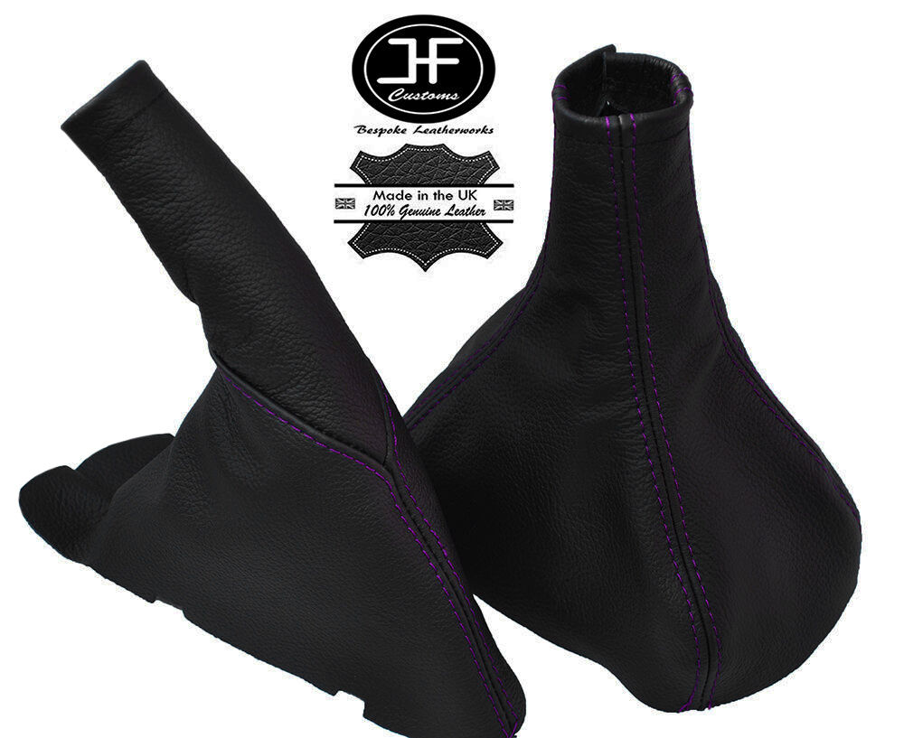 PURPLE DOUBLE STITCH FITS VAUXHALL CORSA C COMBO GEAR & HANDBRAKE GAITER SET
