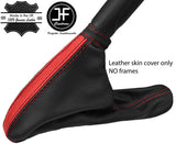 BLACK & RED TOP GRAIN LEATHER HANDBRAKE GAITER FITS ALFA ROMEO GT 2003-2010