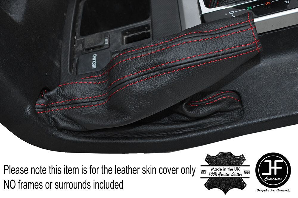 RED STITCHING LEATHER HANDBRAKE GAITER FITS TOYOTA LANDCRUISER 150 2009-2015