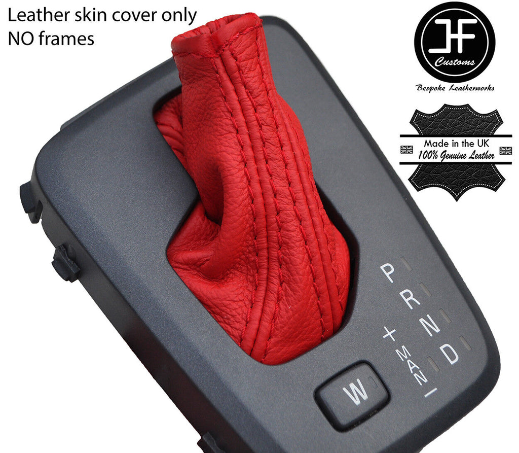 RED TOP GRAIN REAL LEATHER AUTOMATIC GEAR GAITER FITS VOLVO V70 XC70 04-07