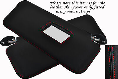 RED STITCH FITS TOYOTA HILUX SURF 4 RUNNER 89-95 2X SUN VISORS LEATHER COVERS