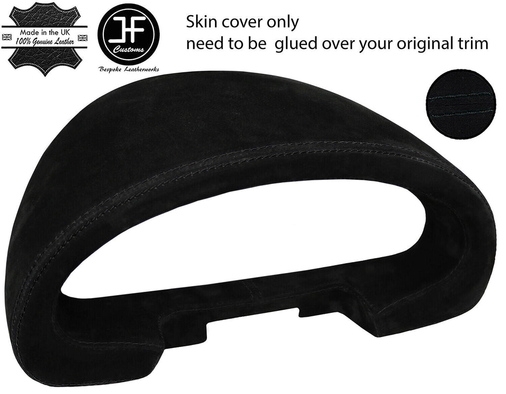 BLACK STITCH SPEEDO GAUGE HOOD SUEDE COVER FOR MAZDA MX5 MK1 MIATA 89-97 JF1