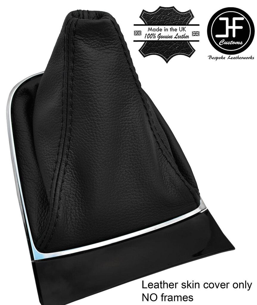BLACK STITCH TOP GRAIN REAL LEATHER GEAR GAITER FOR VAUXHALL OPEL MOKKA 12-18