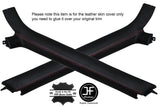 RED STITCHING 2X A POST PILLAR LEATHER COVERS FITS FORD MUSTANG COUPE 87-93