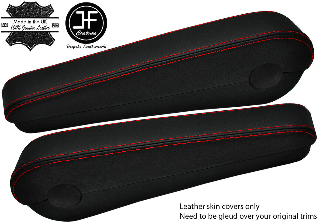 RED STITCH 2X SEAT ARMREST LEATHER COVERS FOR MERCEDES SPRINTER 2006-2018