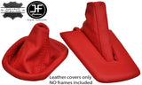 RED LEATHER FOR BMW Z4 E85 E86 MANUAL COUPE ROADSTER GEAR+HANDBRAKE SET
