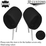 BLACK STITCHING 2X FRONT HEADREST LEATHER COVERS FITS AUDI A3 8P 2004-2012