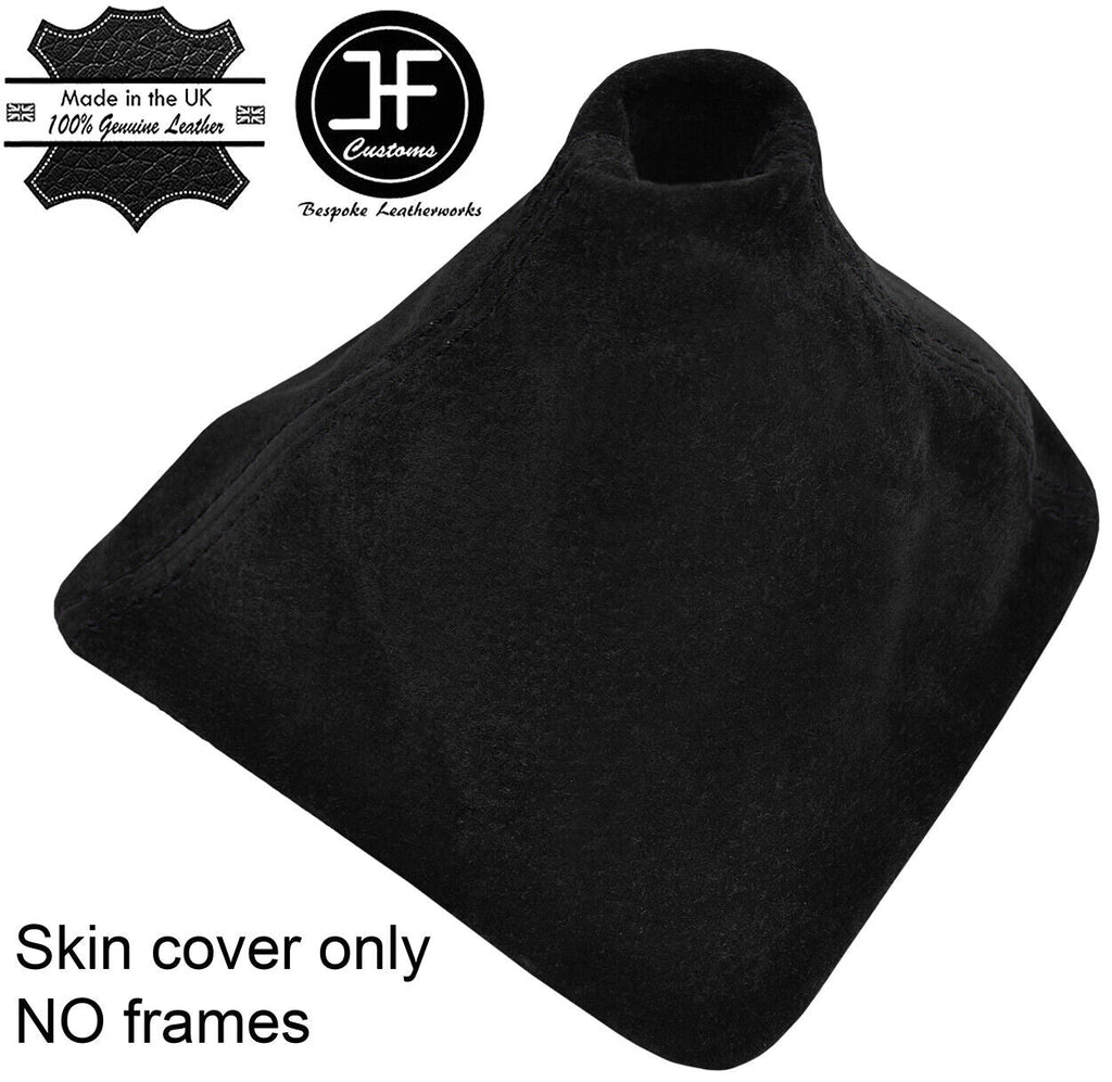 BLACK STITCH REAL SUEDE MANUAL GEAR GAITER FITS RENAULT KANGOO 2 2008-2016