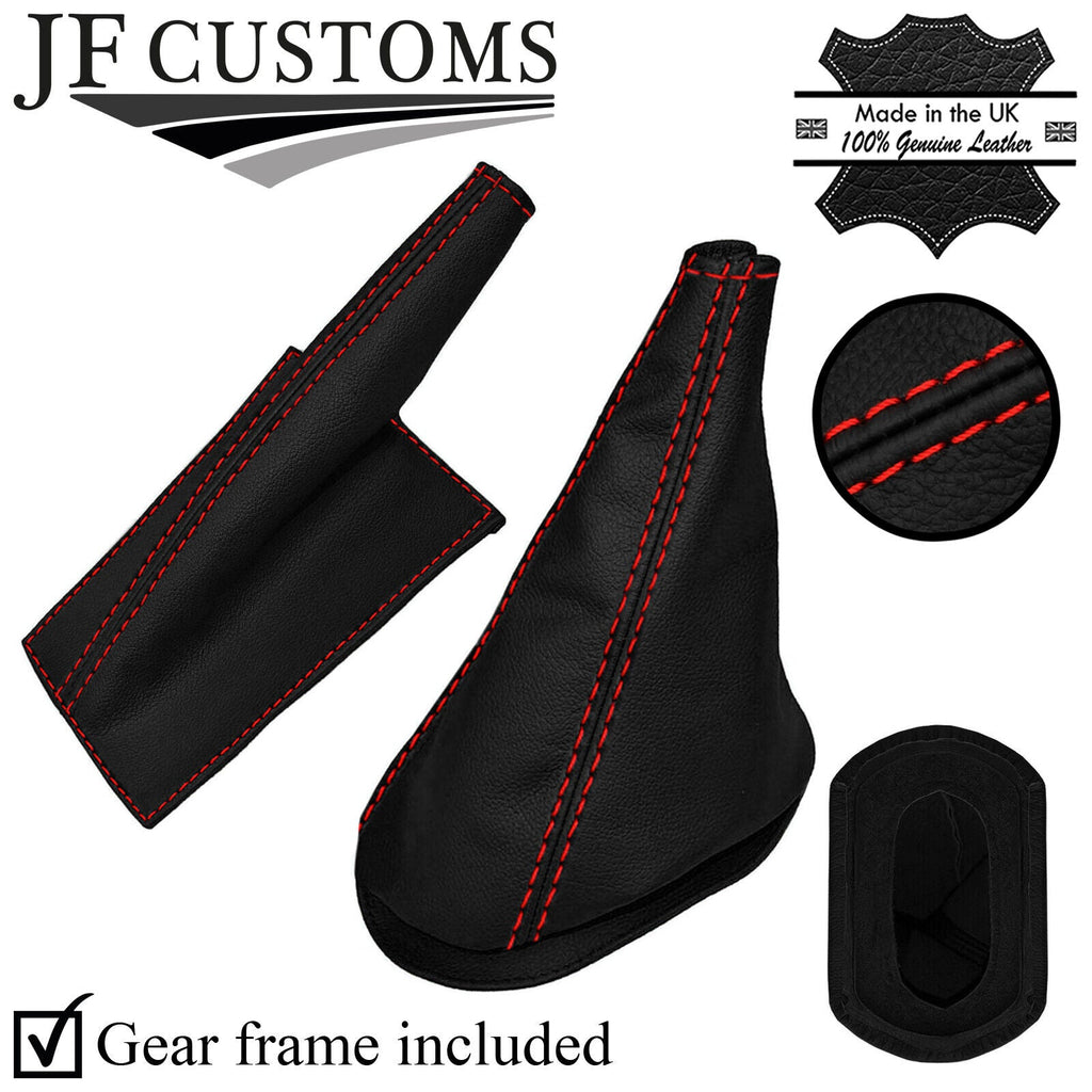 RED STITCH LEATHER GAITERS+PLASTIC FRAME FOR MINI CLASSIC ROVER AUSTIN MORRIS