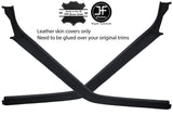BLACK STITCH 2X PILLAR TRIM REAL LEATHER COVERS FITS RENAULT 5 GT TURBO