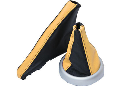 FITS MINI COOPER BMW GEAR HANDBRAKE GAITER MAGNOLIA & BLACK CUSTOM NEW