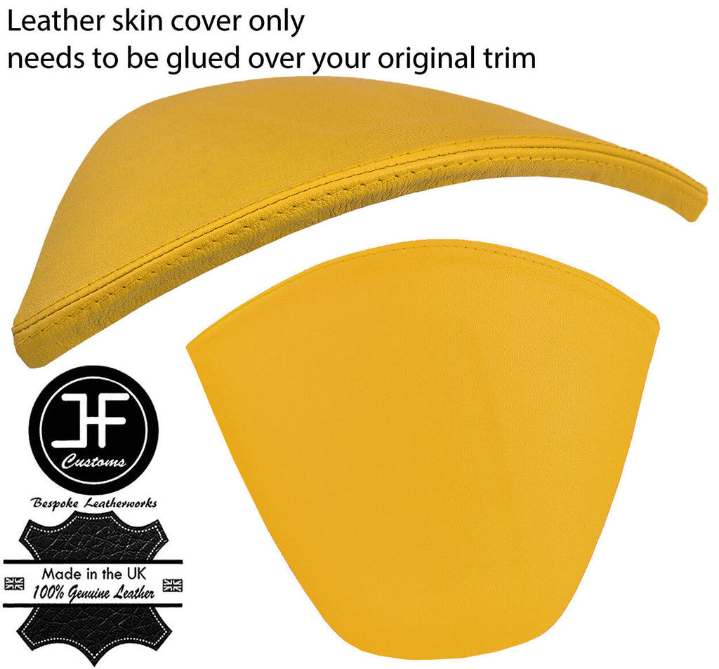 YELLOW REAL LEATHER SPEEDO CLUSTER HOOD COVER FOR TOYOTA GT86 SUBARU BRZ 12-17