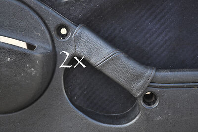 black stitch FITS TOYOTA MR2 MK1 4 AGE AW11 2X DOOR HANDLE LEATHER COVERS