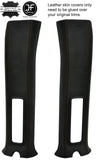 BROWN STITCH 2X UPPER B PILLAR LEATHER COVERS FITS JEEP WRANGLER JK 11-17 2DR