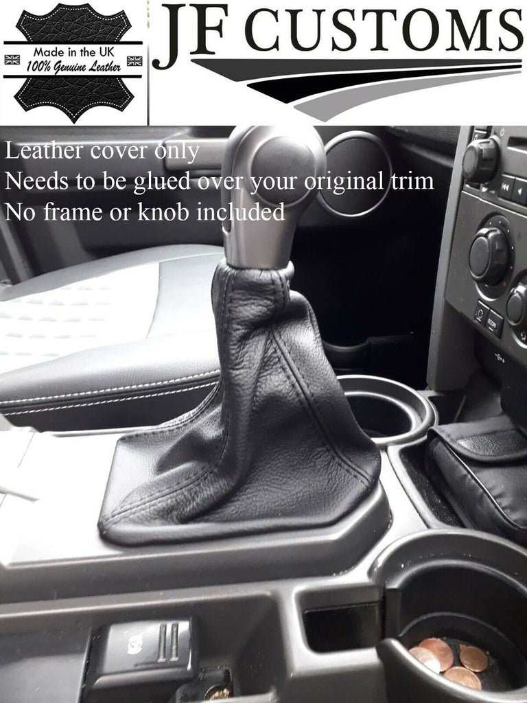 BLACK STITCH TOP GRAIN LEATHER GEAR GAITOR FOR LAND ROVER DISCOVERY 3 LR3 04-09