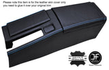 BLUE STICH CENTRE CONSOLE & ARMREST LEATHER COVERS FOR HONDA CRX DEL SOL 92-98