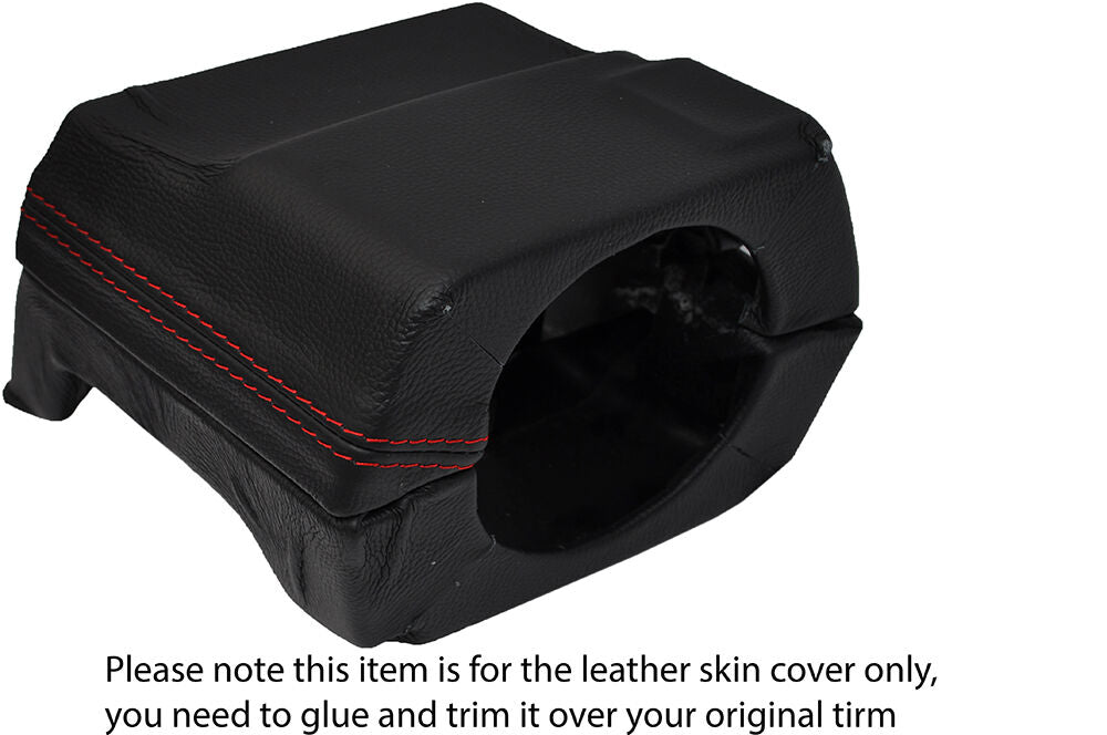 RED STITCH STEERING SHROUD LEATHER SKIN COVER FITS TOYOTA MR2 MK1 AW11 84-90