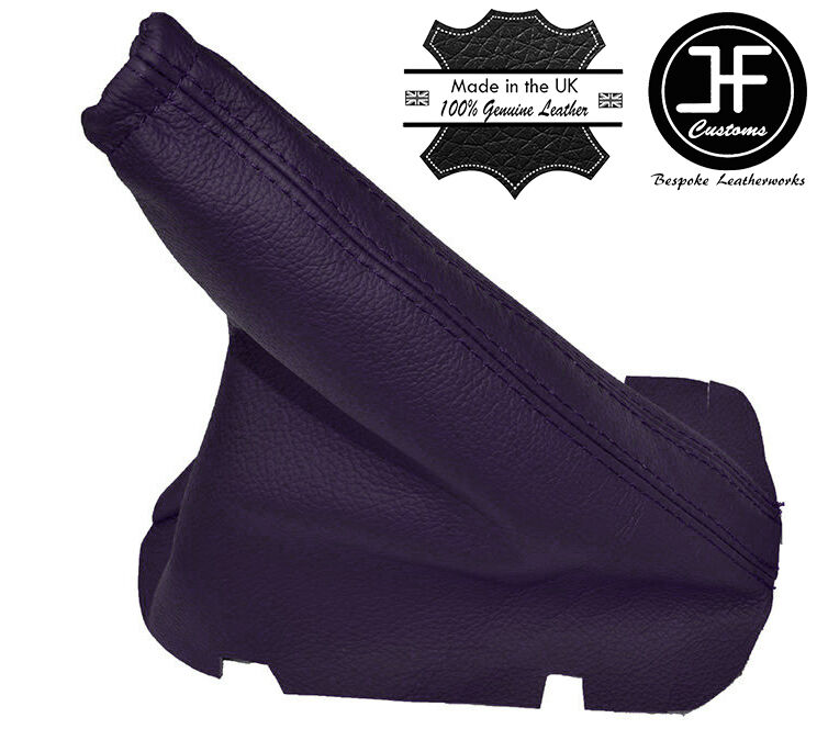 PURPLE LEATHER FITS VAUXHALL OPEL CORSA C COMBO 2000-2006 HANDBRAKE GAITER