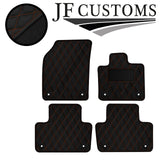 TAN DIAMOND STITCH VINYL 4X TAILORED FLOOR CARPET FOR VOLVO XC90 MK2 15-21 JF1