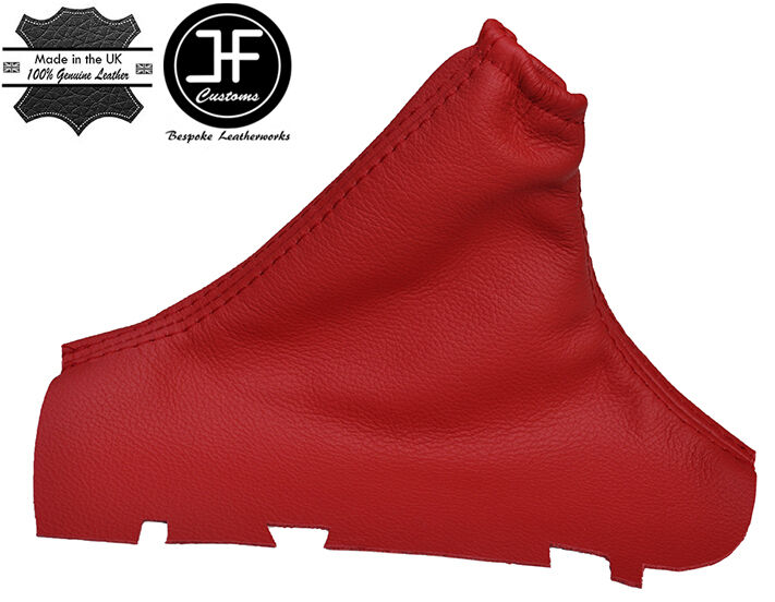 DARK RED LEATHER FOR VOLVO S60 2001-2007 HANDBRAKE GAITOR COVER CUSTOM NEW