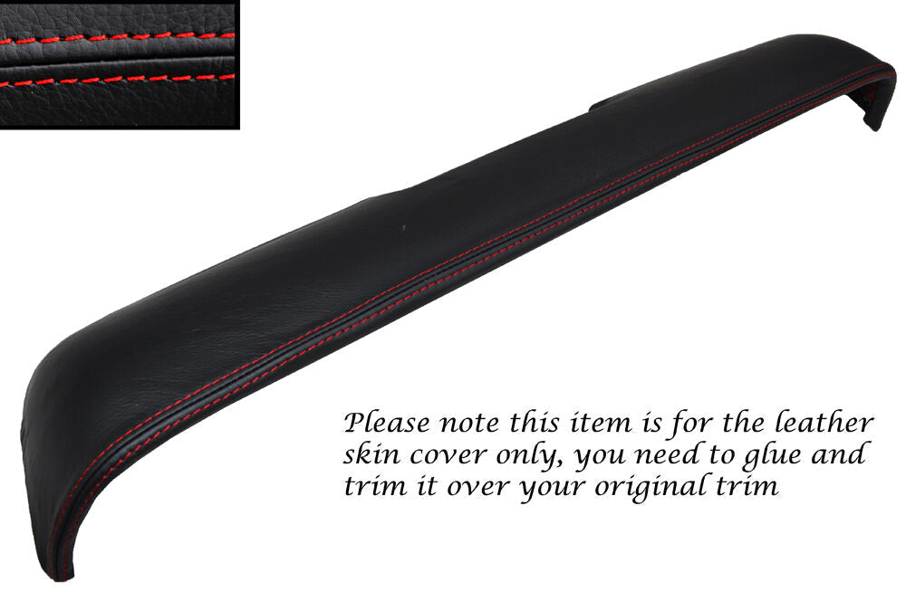 RED STITCHING DASH DASHBOARD POD LEATHER SKIN COVER FITS FORD CORSAIR 63-71