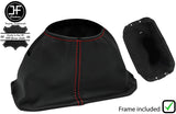 RED  STITCH STEERING SHROUD COLUMN LEATHER COVER+FRAME FOR SAAB 95 98-10