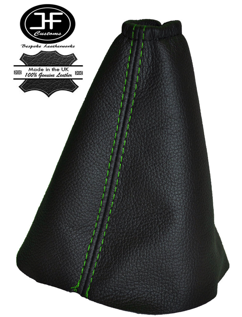 GREEN STITCHING MANUAL LEATHER GEAR GAITER FITS FORD TRANSIT MK7 2009-2013