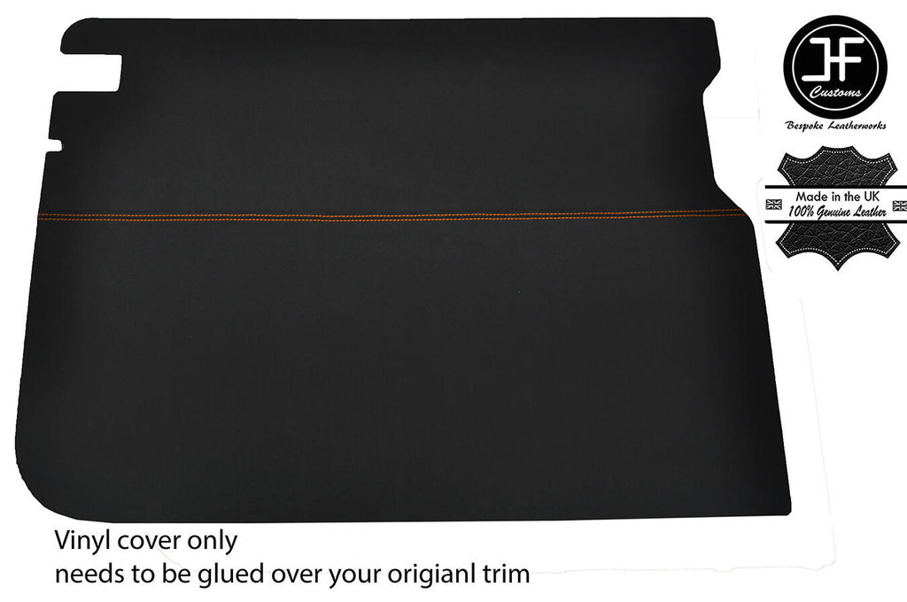 ORANGE STITCH SIDE SLIDING DOOR CARD VINYL COVER FITS VW T25 T3 WESTFALIA