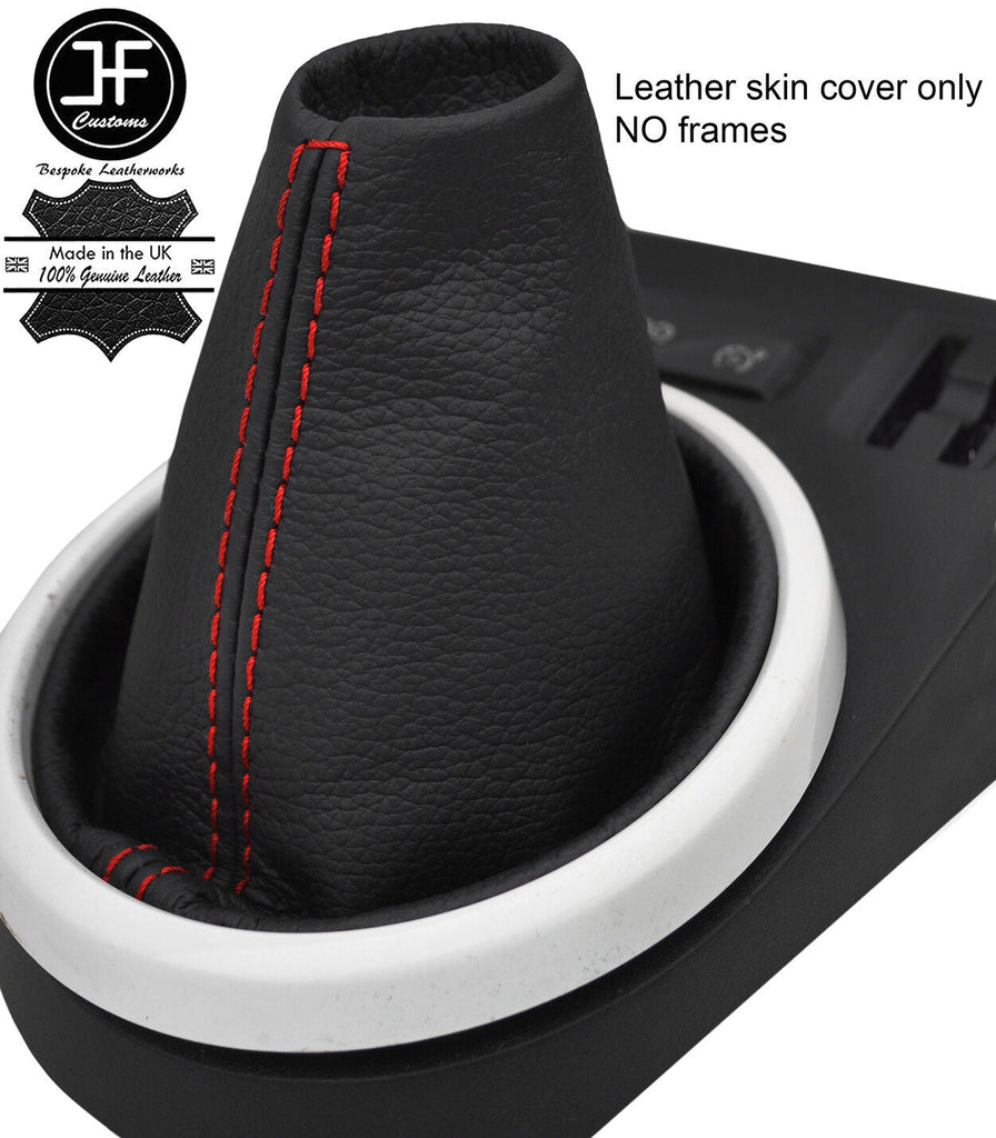 RED STITCH TOP GRAIN LEATHER MANUAL GEAR GAITER FITS RENAULT TWINGO MK3 14-19