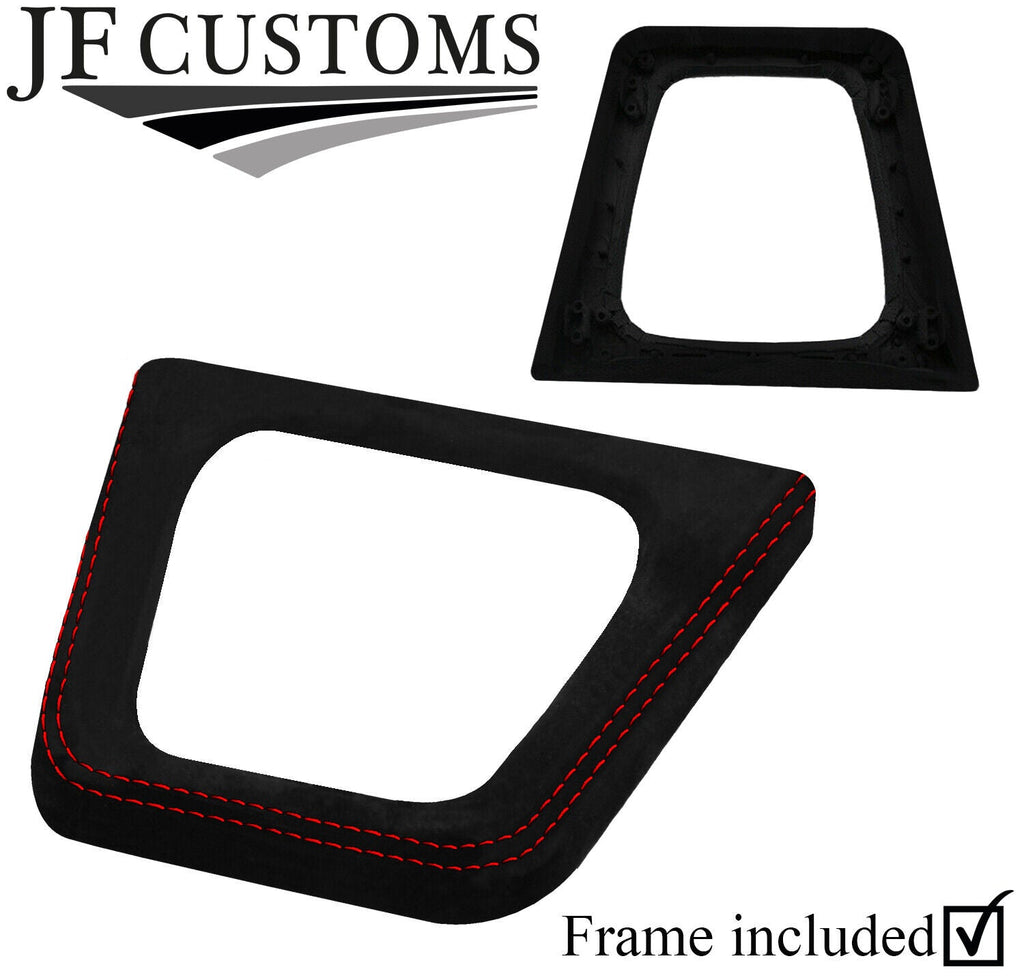 RED STITCH LUXE SUEDE GEAR SURROUND BASE FRAME FITS MAZDA RX7 FC3S 1986-1991