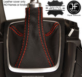 RED STITCHING REAL LEATHER MANUAL GEAR GAITER FITS  FORD MONDEO MK5 2014-2017