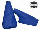 ROYAL BLUE LEATHER FITS MINI COOPER CLASSIC UP TO 2000 YEAR GEAR HANDBRAKE