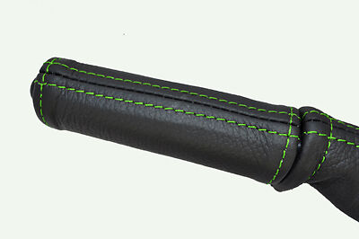 green stitch FITS TOYOTA STARLET 96-99 HANDBRAKE LEATHER HANDLE COVER ONLY