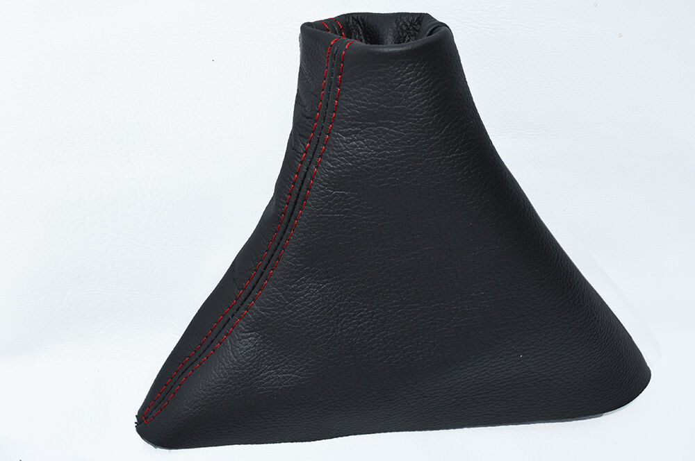 RED STITCH FITS BMW X3 E83 2003-2010 DOUBLE HANDBRAKE GAITER BLACK COVER