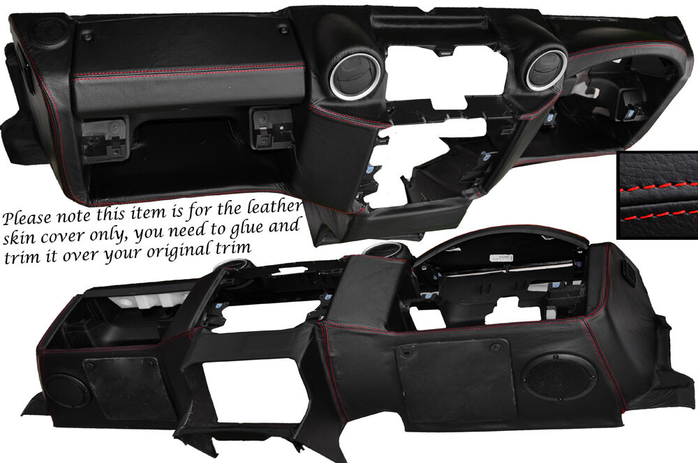 RED STITCH DASH DASHBOARD LEATHER SKIN COVER FITS LAND ROVER DEFENDER 07-14