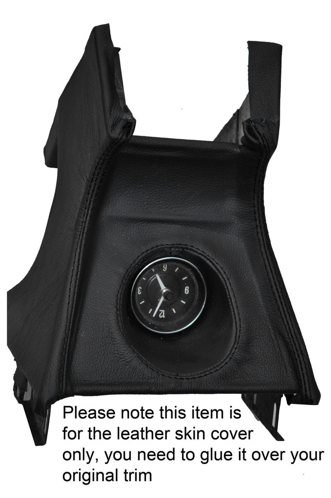 BLACK STITCH CENTRE CONSOLE TRIM LEATHER SKIN COVER FITS FORD LOTUS CORTINA GT