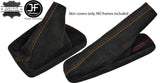 RED STITCH SUEDE GEAR HANDBRAKE GAITER FITS BMW E30 81-93 GERMAN FLAG STITCH