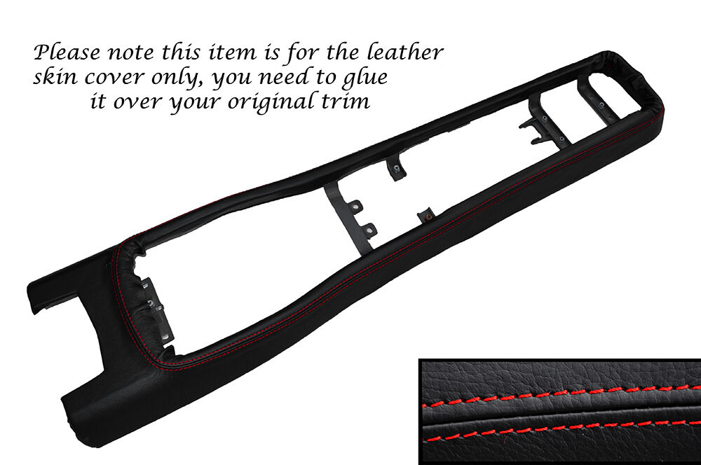 RED STITCH LOWER CENTRE CONSOLE SKIN COVER FITS FORD SIERRA SAPPHIRE COSWORTH
