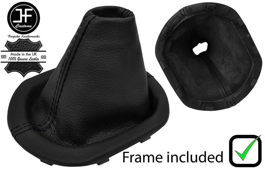 BLACK STITCH LEATHER MANUAL GEAR GAITER+PLASTIC FRAME FITS KIA SPORTAGE 2010-15