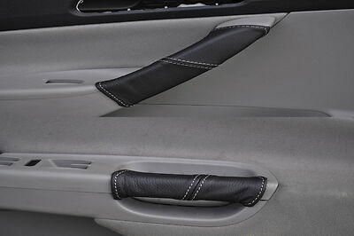 grey stitch FITS VW PASSAT 05-11 2X DOOR HANDLE LEATHER COVERS CUSTOM NEW