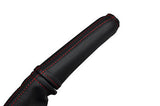 red stitching FITS FIAT IDEA 04+  HANDBRAKE HANDLE LEATHER COVER ONLY CUSTOM NEW
