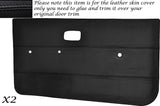 BLACK STITCH 2X DOOR CARDS LEATHER COVERS FITS VW GOLF MK1 JETTA CADDY 5 DOOR