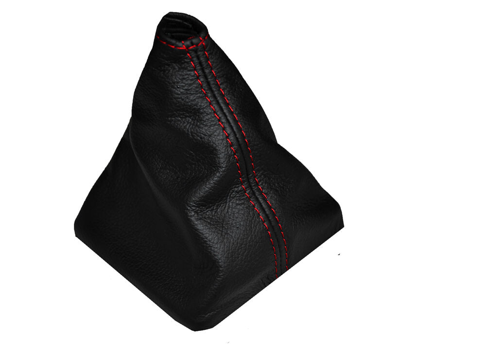 RED STITCH LEATHER GEAR GAITER FITS MITSUBISHI LANCER 2008-2014 CUSTOM NEW