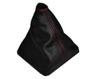 RED STITCH LEATHER GEAR GAITER FITS MITSUBISHI LANCER 2008-2014 CUSTOM NEW