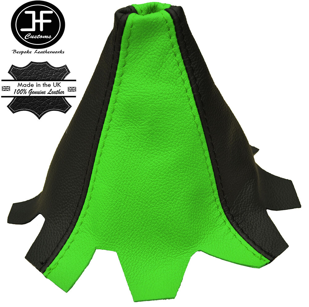 LIGHT GREEN BLACK LEATHER MANUAL GAITER FOR VW T5 TRANSPORTER MULTIVAN 2003-2010
