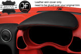 RED  STITCH DASH CLOCK SURROUND HOOD LEATHER COVER FITS ALFA ROMEO GTV 916