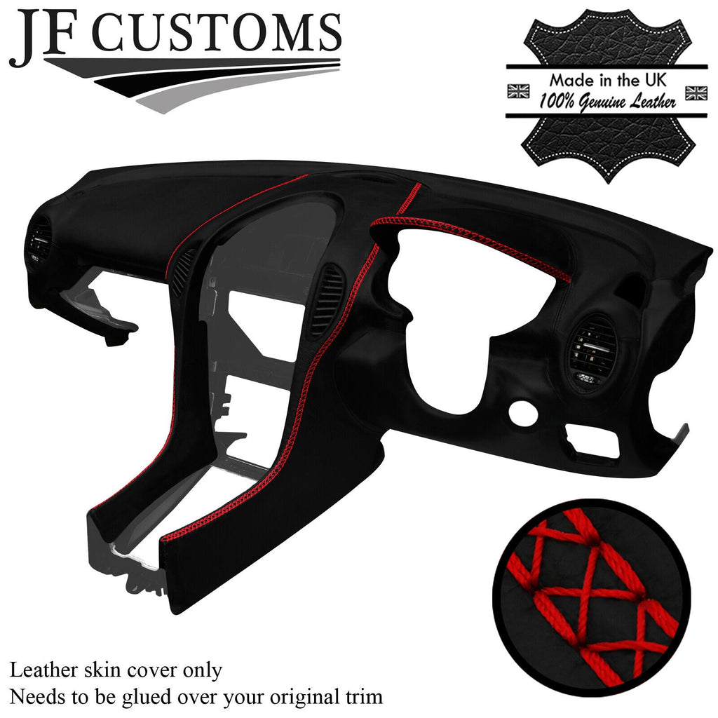 RED LUX STITCH LEATHER DASH DASHBOARD COVER FITS MERCEDES SLK R171 04-11